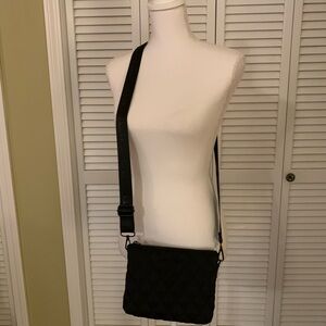 Nicole Miller Black Quilted Crossbody Bag